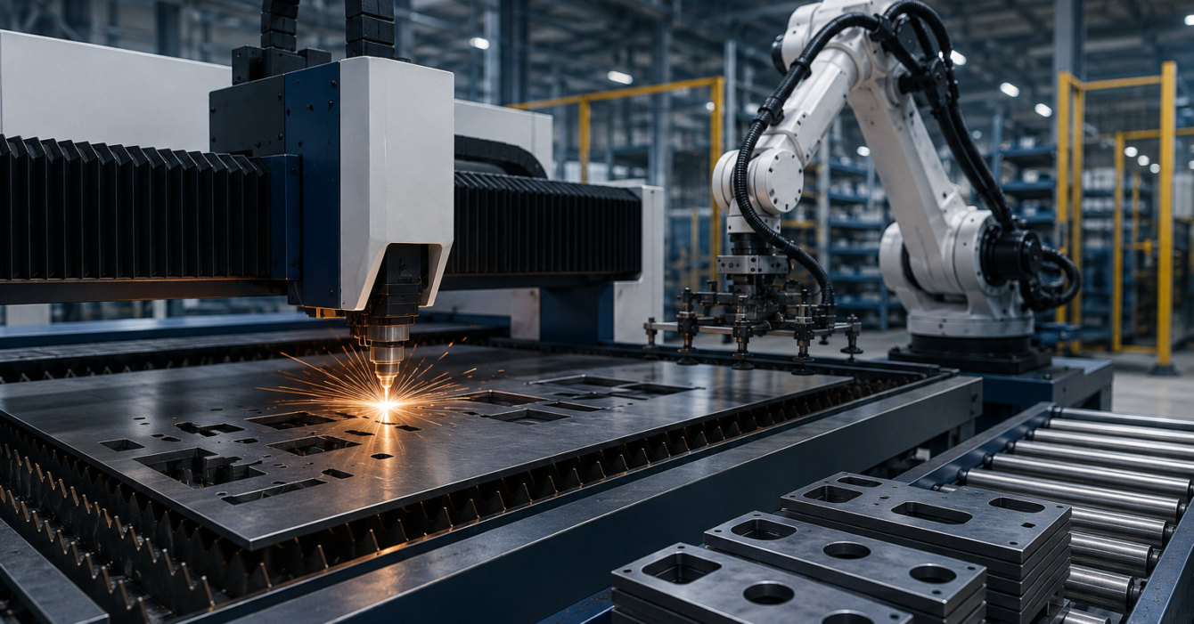 Automatyzacja cięcia laserowego – czy warto inwestować w podajniki i roboty? - BLINK Laser